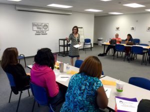 Yvette sharing the Live a Brighter Life Curriculum
