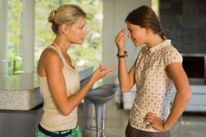 Two+women+having+an+argument via Getty images